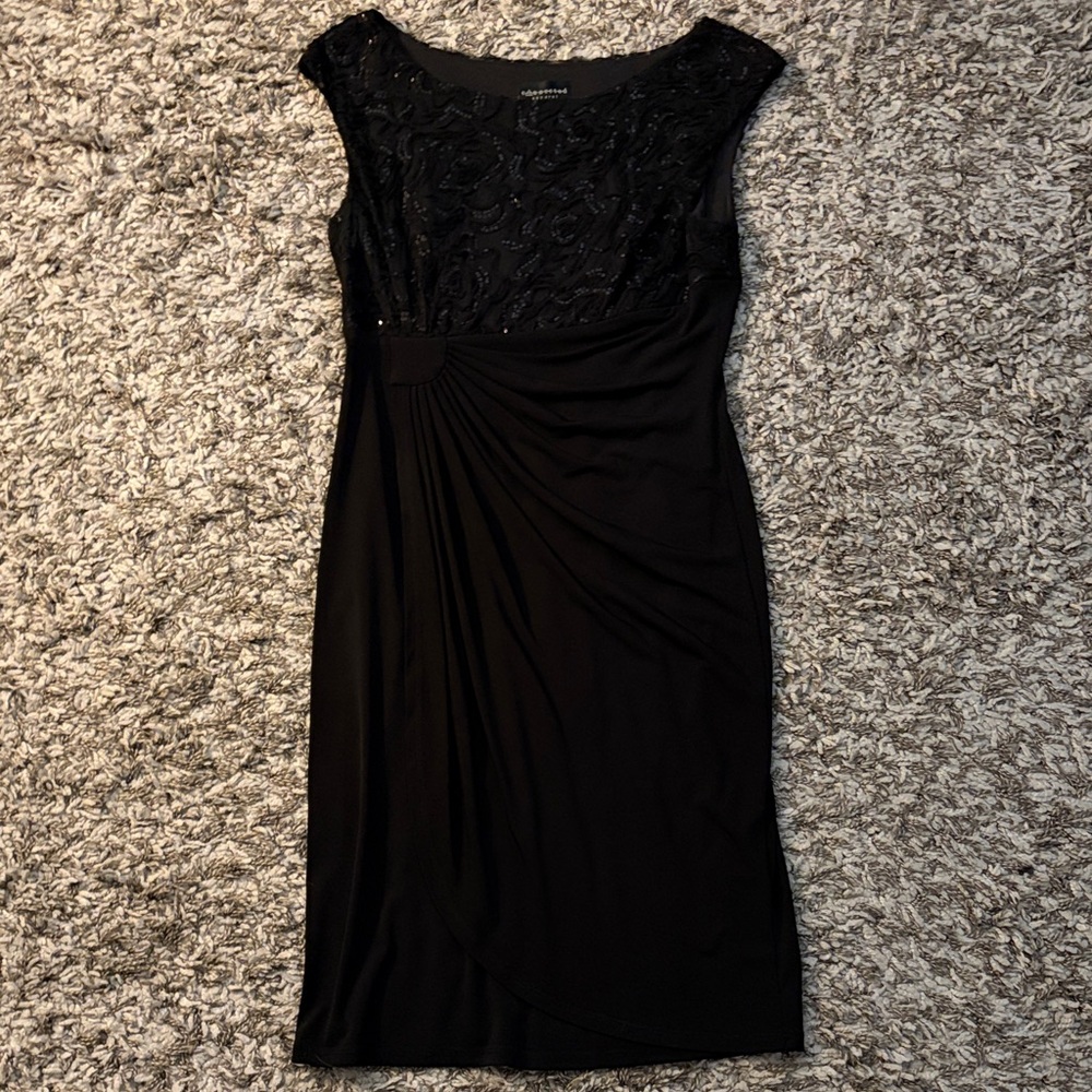 Elegant Black Dress with sequin top